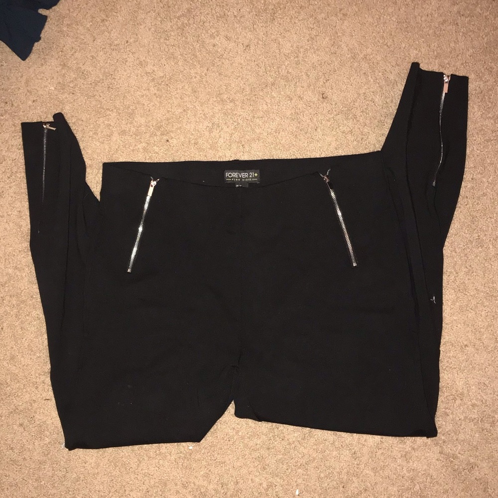 Forever 21+ zip ankle pants